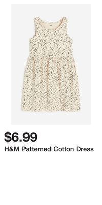 H&M Patterned cotton dress offer
