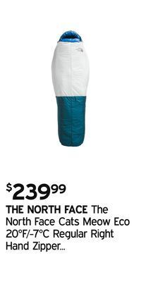 Atmosphere The north face cats meow eco 20°f/-7°c regular right hand zipper sleeping bag offer