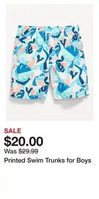 Old Navy Printed swim trunks for boys offer