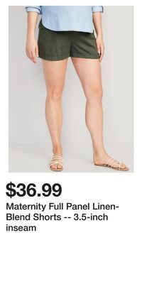 Old Navy Maternity full panel linen-blend shorts -- 3.5-inch inseam offer