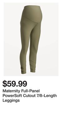 Old Navy Maternity full-panel powersoft cutout 7/8-length leggings offer