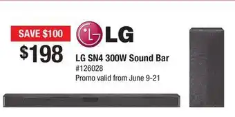 Bad Boy Superstore Lg sn4 300w sound bar offer