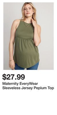 Old Navy Maternity everywear sleeveless jersey peplum top offer
