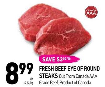 Coppa's Fresh Market Fresh beef eye of round steaks offer