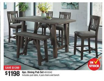 Bad Boy Superstore 6pc. dining pub set offer