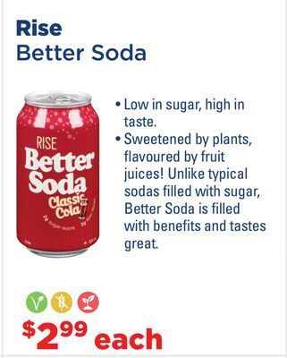 Nature's Source and Nature's Signature Rise better soda offer