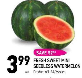 Coppa's Fresh Market Fresh sweet mini seedless watermelon offer