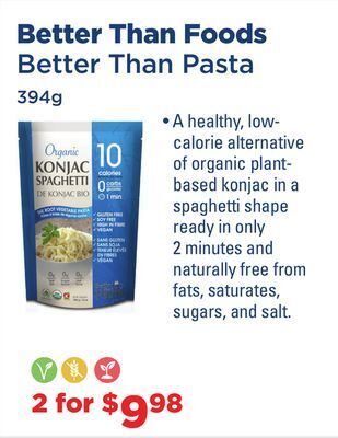 Nature's Source and Nature's Signature Better than foods better than pasta offer