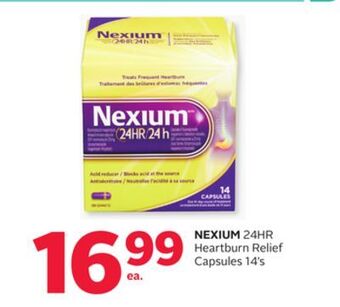 Rexall Nexium 24hr heartburn relief capsules 14' s offer