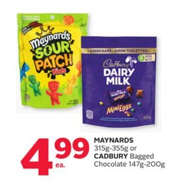 Rexall Maynards 315g-355g or cadbury bagged chocolate 147g-200g offer