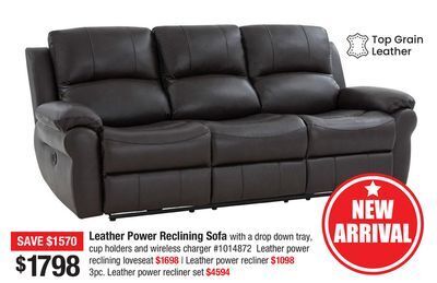 Bad Boy Superstore Leather power reclining sofa offer