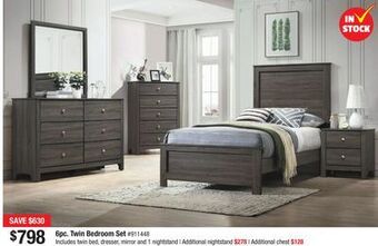 Bad Boy Superstore 6pc. twin bedroom set offer