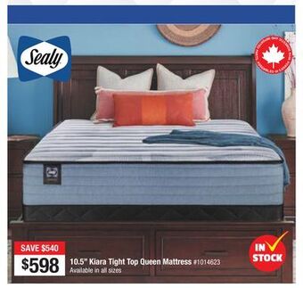 Bad Boy Superstore Sealy® 10.5 kiara tight top queen mattress offer