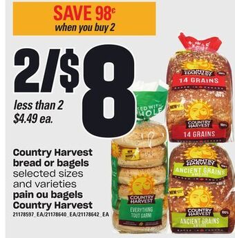 Independent City Market Pain ou bagels country harvest offer