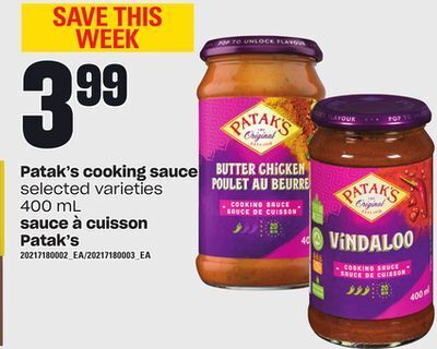 Independent City Market Sauce à cuisson patak's, 400 ml offer
