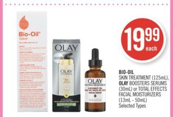 Shoppers Drug Mart Bio-oil skin treatment (125ml), olay boosters serums (30ml) or total effects facial moisturizers (13ml - 50ml) offer