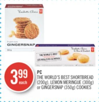 Shoppers Drug Mart Pc the world's best shortbread (200g), lemon meringue (300g) or gingersnap (350g) cookies offer