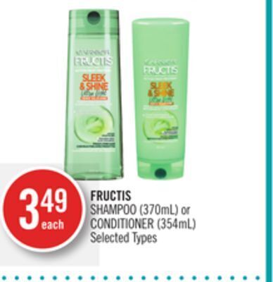Shoppers Drug Mart Fructis shampoo (370ml) or conditioner (354ml) offer