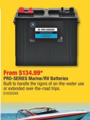 PartSource Pro-series marine/rv batteries offer