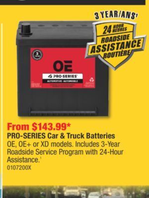 PartSource Pro-series car & truck batteries offer