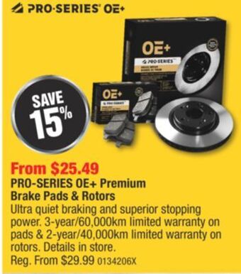 PartSource Pro-series oe + premium brake pads & rotors offer