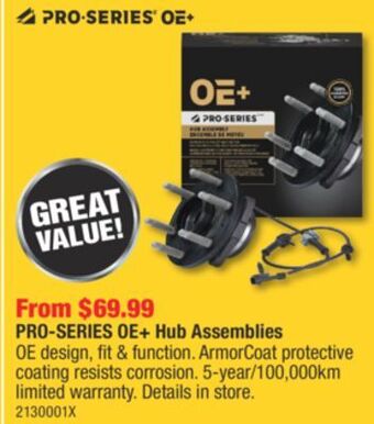 PartSource Pro-series oe+ hub assemblies offer