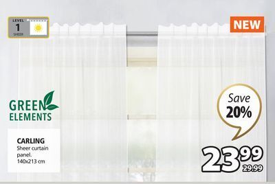 JYSK Carling sheer curtain panel offer