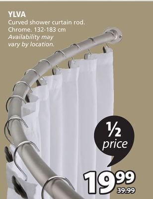JYSK Ylva curved shower curtain rod offer