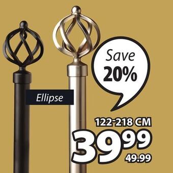 JYSK Ellipse curtain rod kit offer