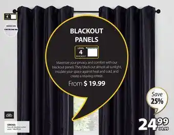 JYSK Simona faux silk blackout curtains offer