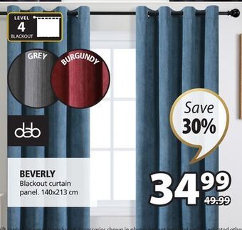 JYSK Beverly blackout curtain panel offer