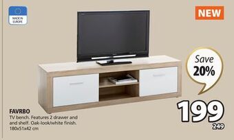 JYSK Favrbo tv bench offer