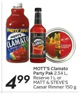 Sobeys Mott's Clamato Party Pak offer