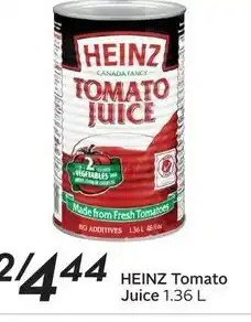 Sobeys Heinz Tomato Juice offer