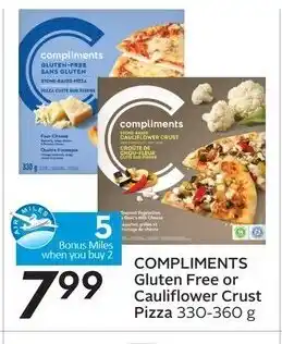 Sobeys Compliments Gluten Free or Cauliflower Crust Pizza offer