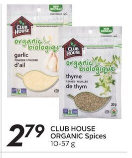Sobeys Club House Organic Spices offer