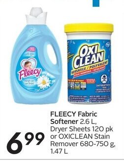 Sobeys Fleecy Fabric Softener offer