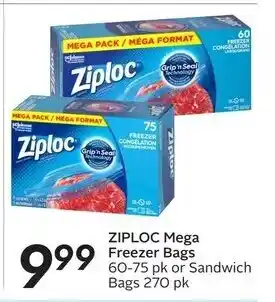 Sobeys Ziploc Mega Freezer Bags offer
