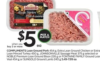 Sobeys Compliments Lean Ground Pork offer