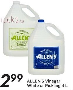 Sobeys Allen's Vinegar White or Pickling offer