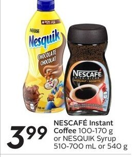 Sobeys Nescafé Instant Coffee offer