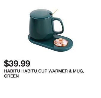 Chapters Indigo Habitu cup warmer & mug, green offer
