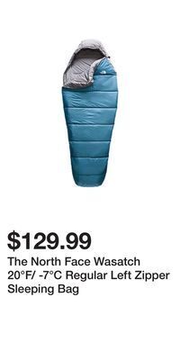 Sport Chek The north face wasatch 20°f/ -7°c regular left zipper sleeping bag offer