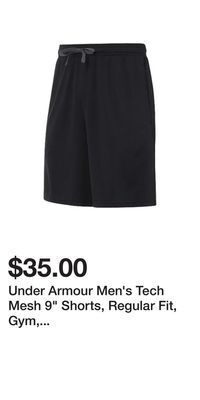 Sport Chek Under armour men's tech mesh 9 shorts, regular fit, gym, drawstring, breathable offer