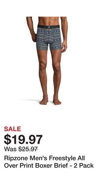 Sport Chek Ripzone men's freestyle all over print boxer brief - 2 pack offer