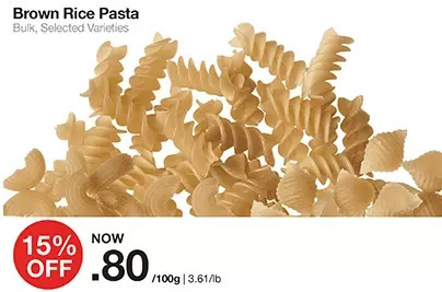 Bulk Barn Brown rice pasta offer