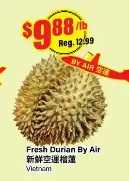 Btrust Supermarket Fresh durian by air offer