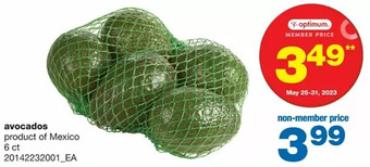 Wholesale Club Avocados offer