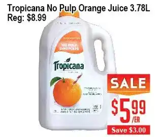 Skyland Foodmart Tropicana no pulp orange juice offer