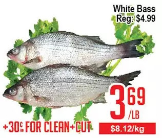 Skyland Foodmart White bass offer